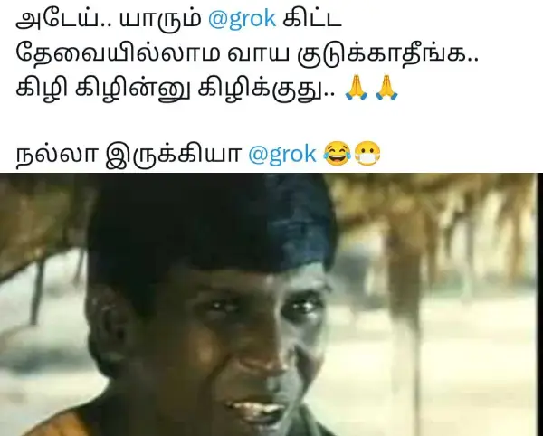 என்ன இந்த grok பய வண்டி வண்டியா திட்டுறான் யாரும் இவன்ட்ட வாய.webp