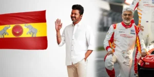 Vijay Tvk Flag Ajith Car Racing.webp